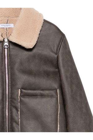 brown polyester jacket PAOLO PECORA KIDS | PP4152MORO